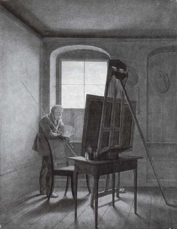 Georg Friedrich Kersting Caspar David Friedrich in Seinem Atelier Sweden oil painting art